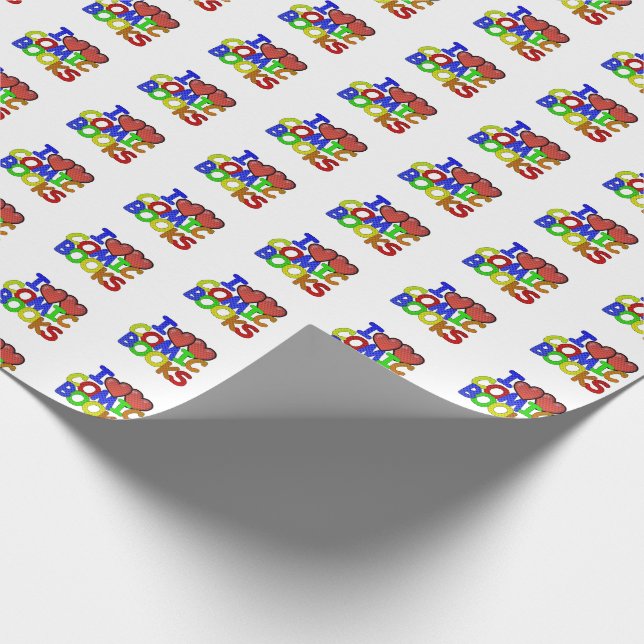 I Love Comic Books Wrapping Paper (Corner)