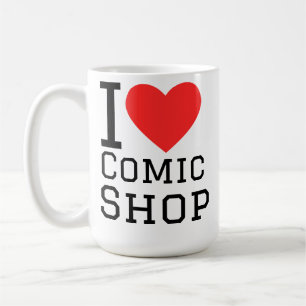 I love comic shop coffee mug