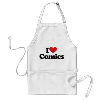 I Love Comics Adult Apron