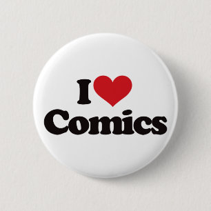 I Love Comics Button
