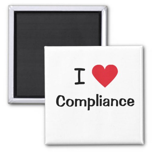 I Love Compliance I Heart Compliance Officer Gift Magnet