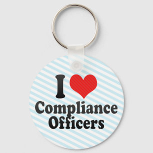 I Love Compliance Officers Keychain