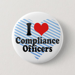 I Love Compliance Officers Pinback Button
