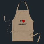 I love Compost Adult Apron<br><div class="desc">Use the search tool at my store to find other Compost merchandise. I love Compost products avaiable on tshirts, sweatshirts, kids shirts, infant onsies, stickers, magnets, and much more Compost clothing fully customizable to your specifcations. If you like what you see, please link to my store (www.zazzle.com/ilovemyshirt) or email a...</div>