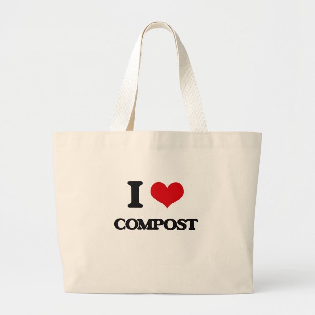 I love Compost Large Tote Bag (Front)