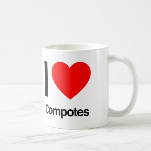 i love compotes coffee mug