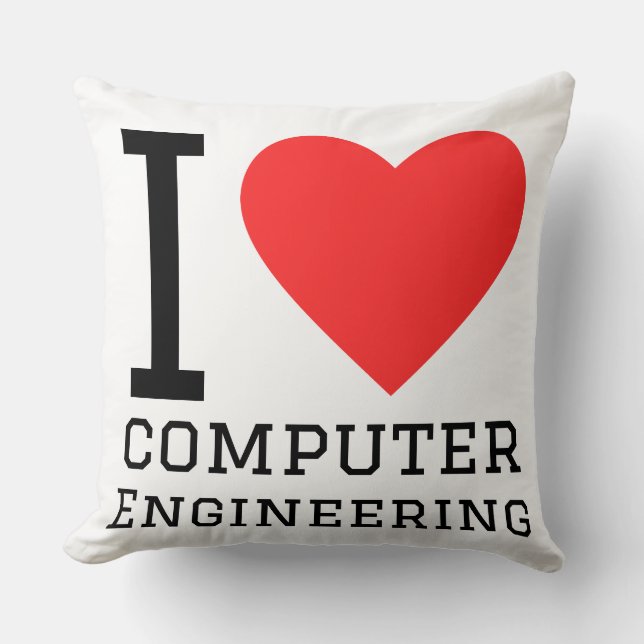 I love computer engineering  throw pillow (Front)