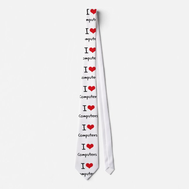 I love Computers Neck Tie (Front)