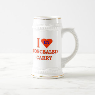 I LOVE CONCEALED CARRY BEER STEIN