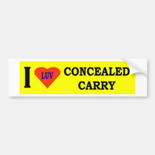 I LOVE CONCEALED CARRY BUMPER STICKER