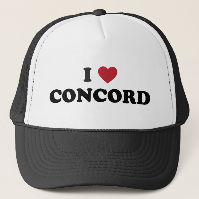 I Love Concord California Trucker Hat (Front)