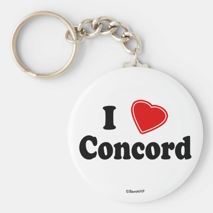I Love Concord Keychain
