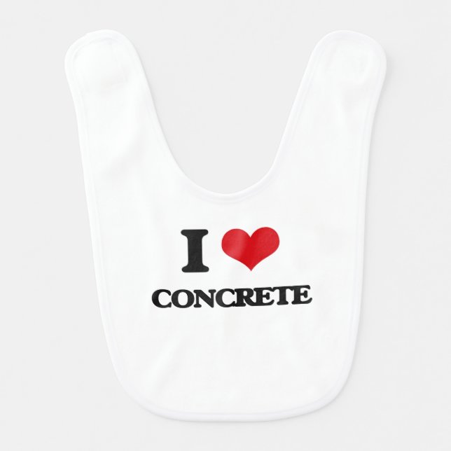I love Concrete Baby Bib (Front)