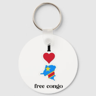i love congo design  keychain
