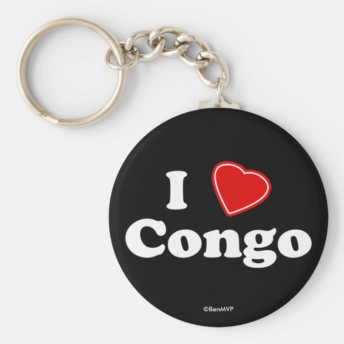 I Love Congo Key Chain