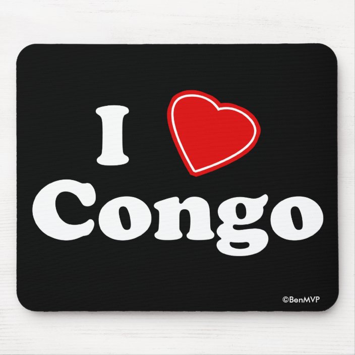 I Love Congo Mouse Pad