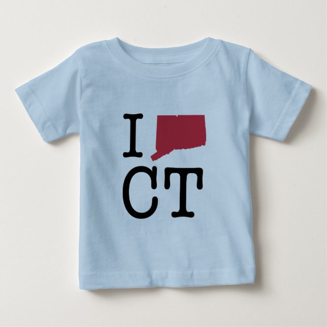 I Love Connecticut Baby T-Shirt (Front)