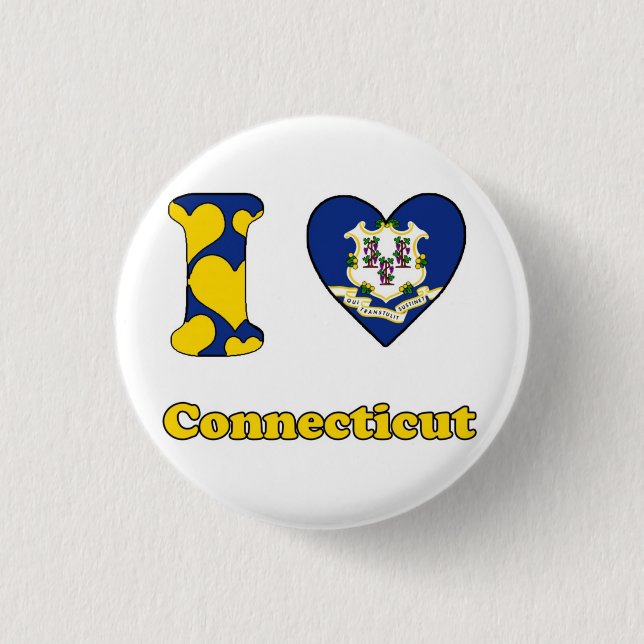 I love Connecticut Button (Front)