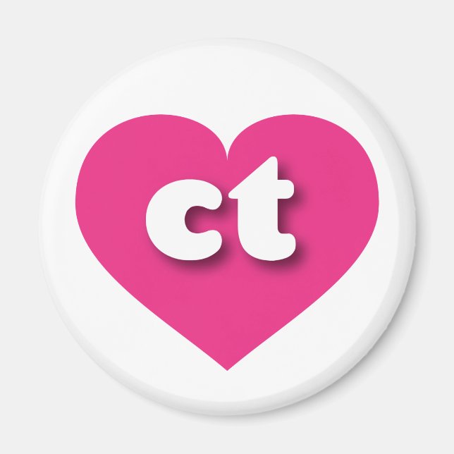 I love Connecticut  - ct hot pink heart  Magnet (Front)