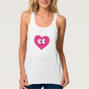 I love Connecticut  - ct hot pink heart  Tank Top