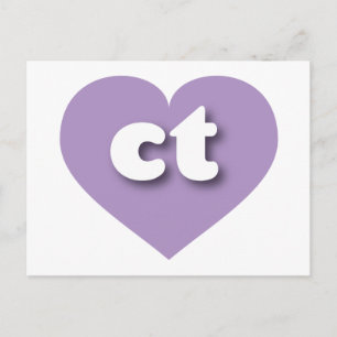I love Connecticut - ct lavender heart Postcard