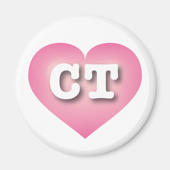 I love Connecticut  - CT pink fade heart Magnet (Front)