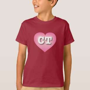 I love Connecticut  - CT pink fade heart T-Shirt
