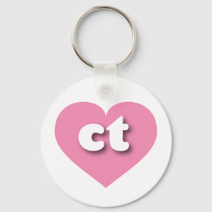 I love Connecticut - ct pink heart Keychain
