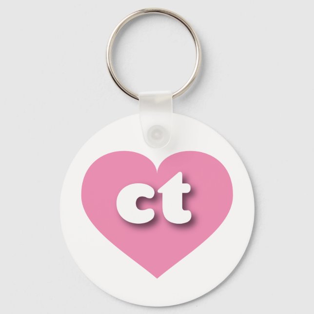 I love Connecticut - ct pink heart Keychain (Front)