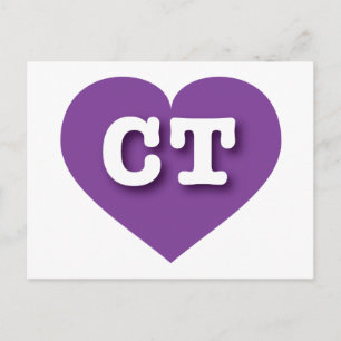 I love Connecticut - CT purple heart Postcard