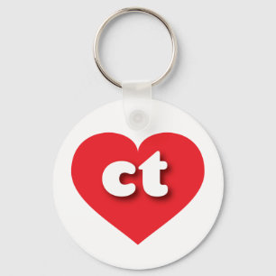 I love Connecticut - ct red heart  Keychain