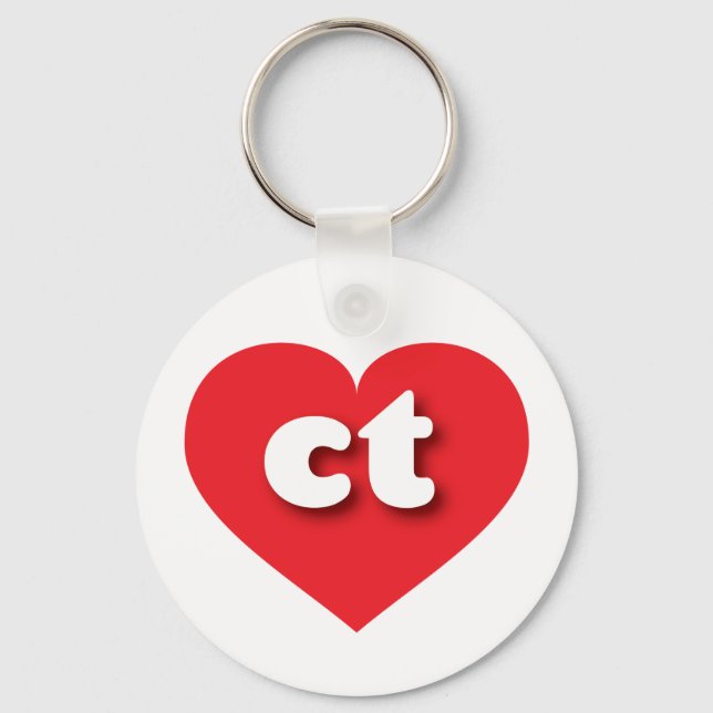 I love Connecticut - ct red heart  Keychain (Front)