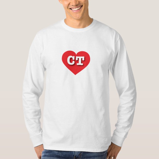 I love Connecticut - CT red heart T-Shirt (Front)