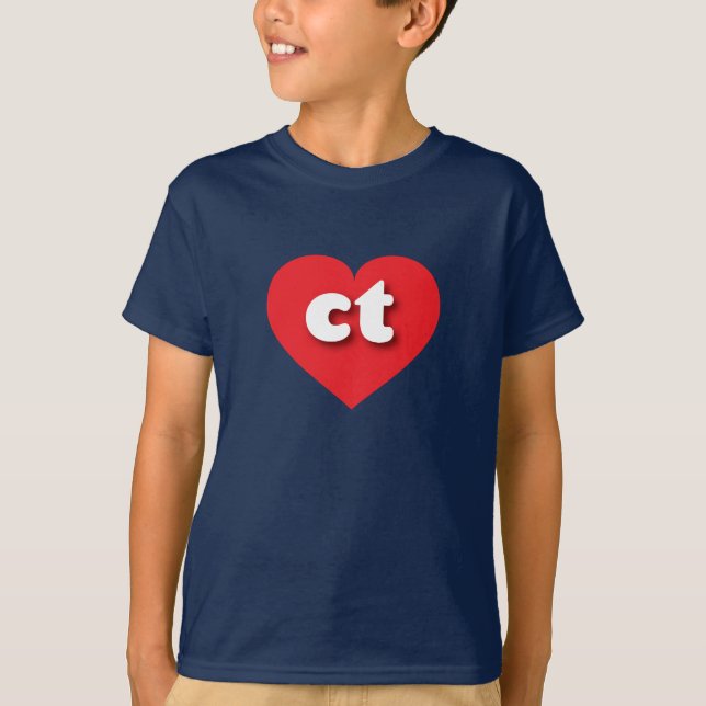 I love Connecticut - ct red heart  T-Shirt (Front)
