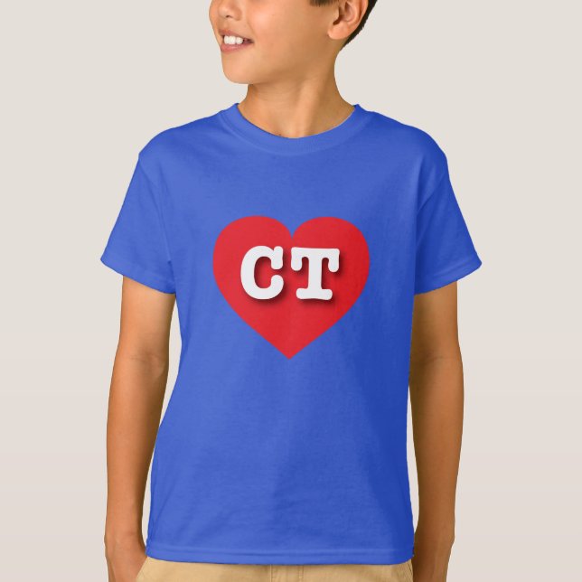 I love Connecticut - CT red heart T-Shirt (Front)