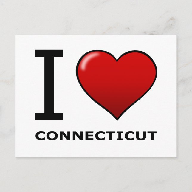 I LOVE CONNECTICUT POSTCARD (Front)