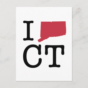 I Love Connecticut Postcard by Tstore at Zazzle