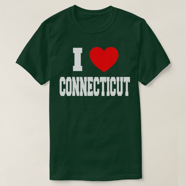 I Love Connecticut  T-Shirt (Design Front)