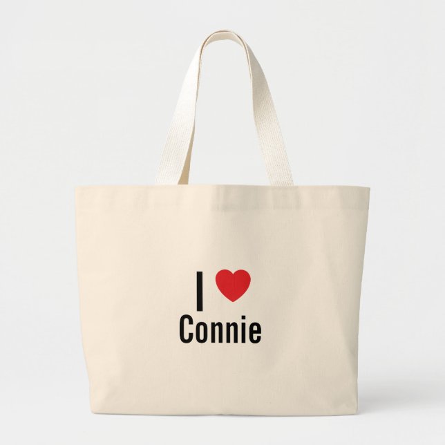 I love Connie Large Tote Bag (Front)