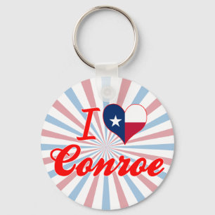 I Love Conroe, Texas Keychain
