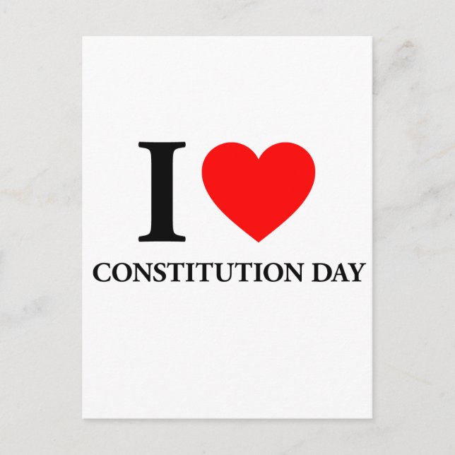I Love Constitution Day Postcard (Front)