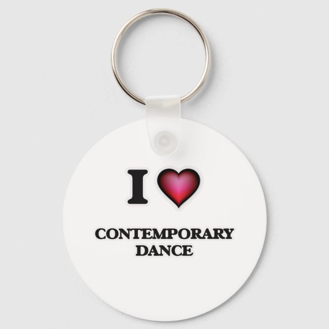 I Love Contemporary Dance Keychain (Front)