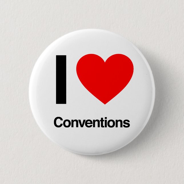 i love conventions button (Front)