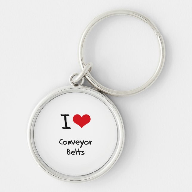I love Conveyor Belts Keychain (Front)