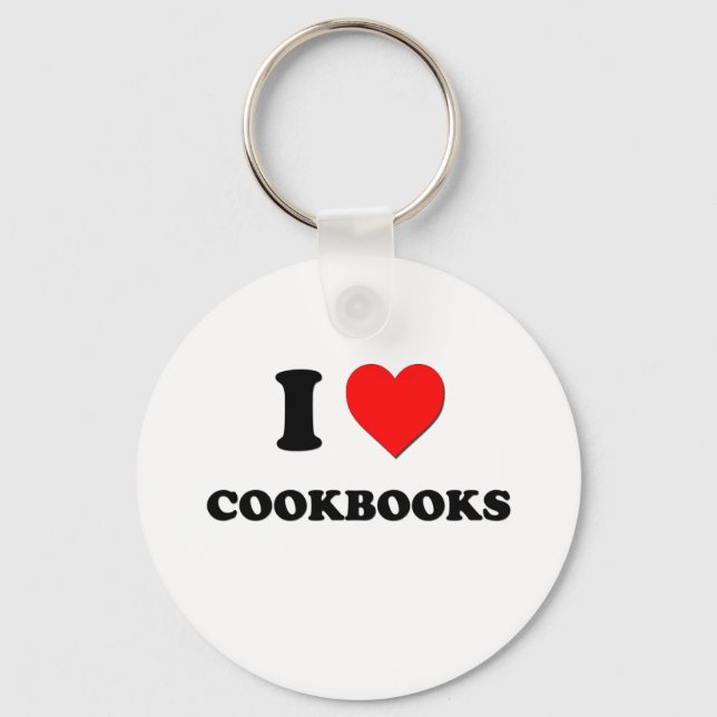 I love Cookbooks Keychain (Front)