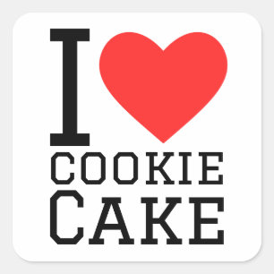 I love cookie cake square sticker