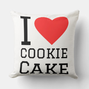 I love cookie cake  throw pillow