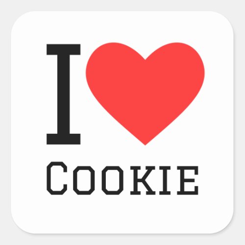 I love cookie square sticker