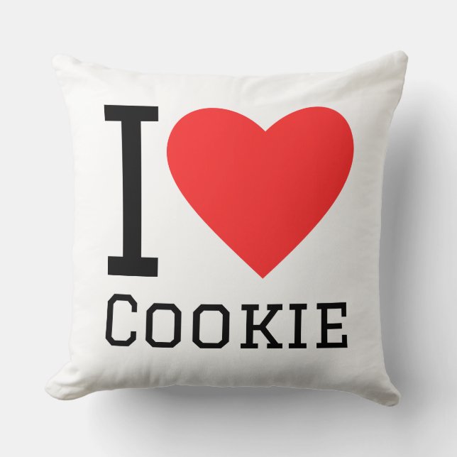 I love cookie throw pillow (Front)