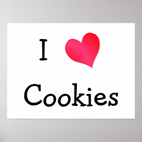I Love Cookies Poster